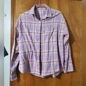 Levi's Womens Purple Plaid Shirt M